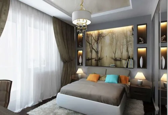 Дизайн спальни 12 кв. м