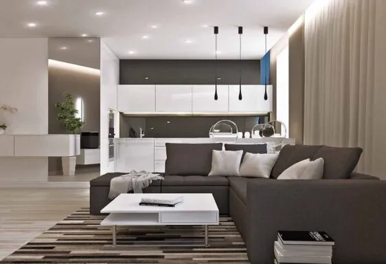 Дизайн кухни-гостиной в современном стиле