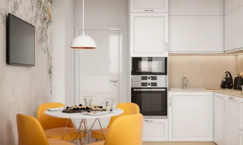 Дизайн студии 20 кв. м с кухней