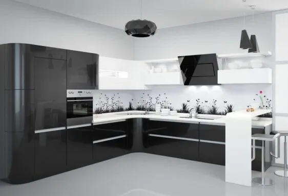 Как создать стильный черно-белый дизайн кухни