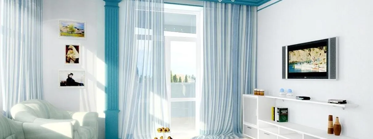 Интерьер гостиной в голубом цвете: идеи и рекомендации